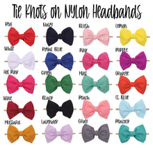 Load image into Gallery viewer, 4.5 Inch Tie Knot on Nylon Headband