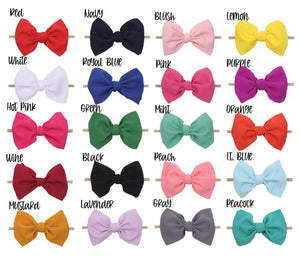 4.5 Inch Tie Knot on Nylon Headband