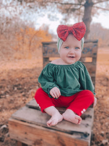 Red Bow Christmas Headband