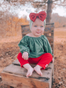 Red Bow Christmas Headband