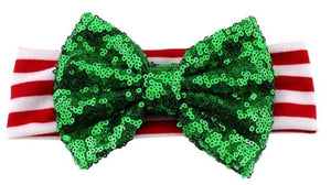 Green Bow Christmas Headband